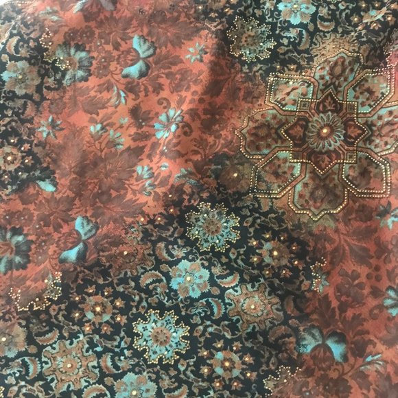 Vintage Byer Too! Mesh Paisley Floral Midi Slip Dress Medium - Picture 4 of 11